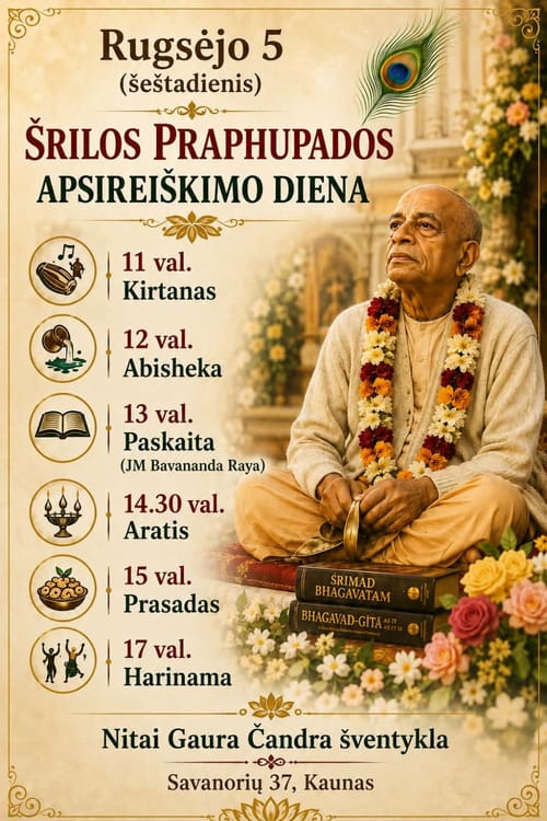 Šrilos Prabhupados apsireiškimo diena!