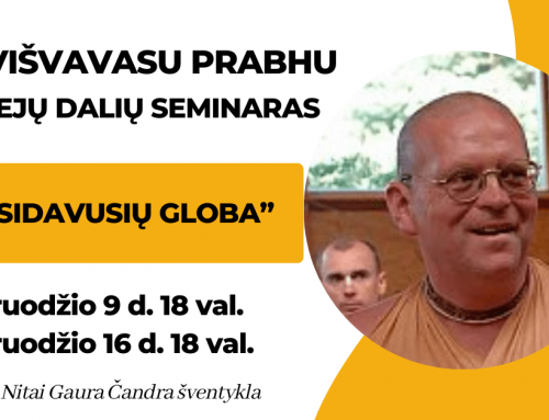 JM Višvavasu prabhu seminarai apie atsidavusių globą